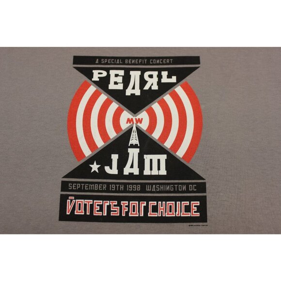 Pearl Jam Vintage‎ 1998 Voters for Choice Band Tee Men’s Size Large Concert - Picture 8 of 14